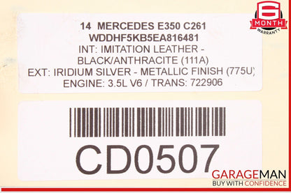 14-16 Mercedes W212 E350 RWD 7G-Tronic Automatic Transmission 722.906 OEM 115k