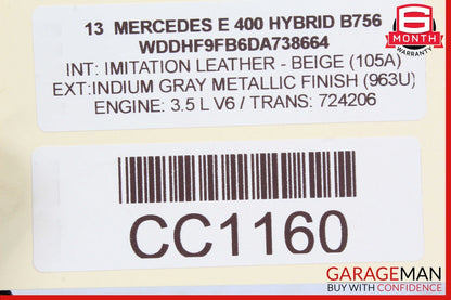 08-17 Mercedes W212 E400 E350 E550 Rear Trunk Lid Latch Lock Actuator OEM