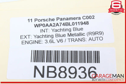 10-16 Porsche Panamera 970 Center Console Dash Cup Holder OEM