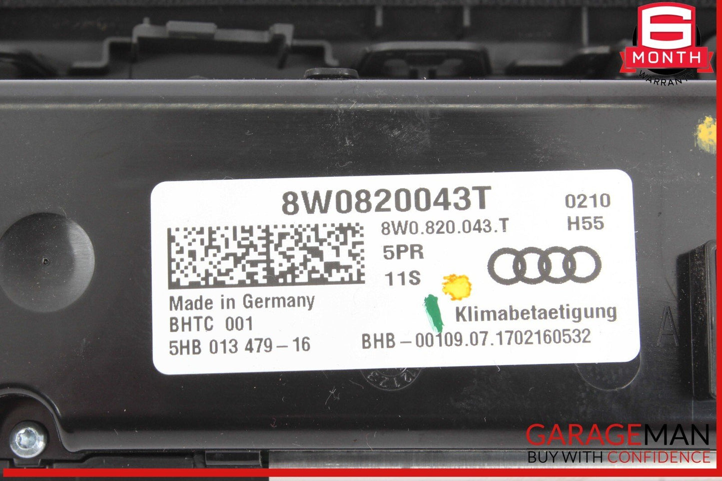 17-24 Audi A4 Allroad Dash AC A/C Heater Control Switch Panel w/ Trim Cover OEM
