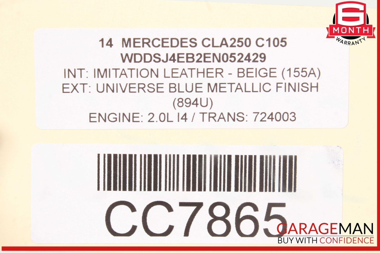 14-19 Mercedes W117 CLA250 CLA45 Front Left Interior Door Trim Panel Assy OEM