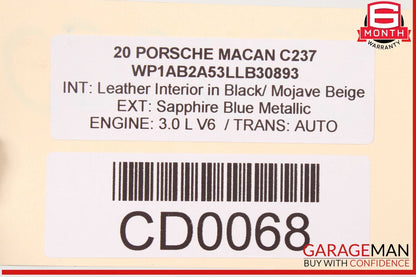 15-21 Porsche Macan 95B 3.0L Rear Differential Diff Axle Carrier OEM
