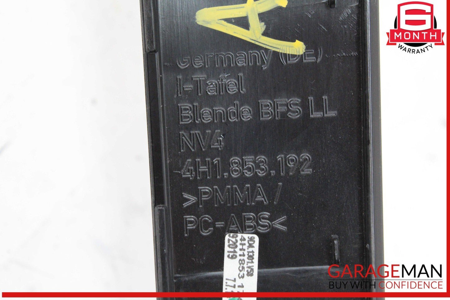 11-18 Audi A8 S8 Front Right Side Dash Trim Cover Panel w/ Control Switches OEM