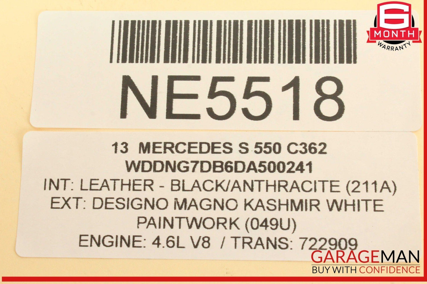 11-14 Mercedes W221 S550 CL550 Right Side Turbocharger Turbo Charger Pipe OEM