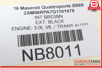 14-20 Maserati Quattroporte Left Side Turbocharger Intercooler 16474839 OEM