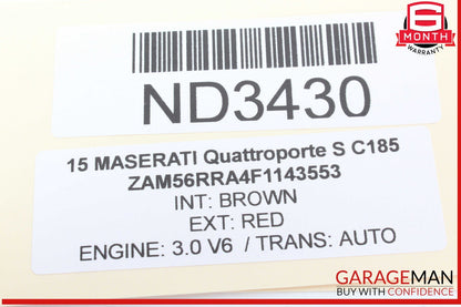 14-17 Maserati Quattroporte Rear AC Air Vent Grille OEM