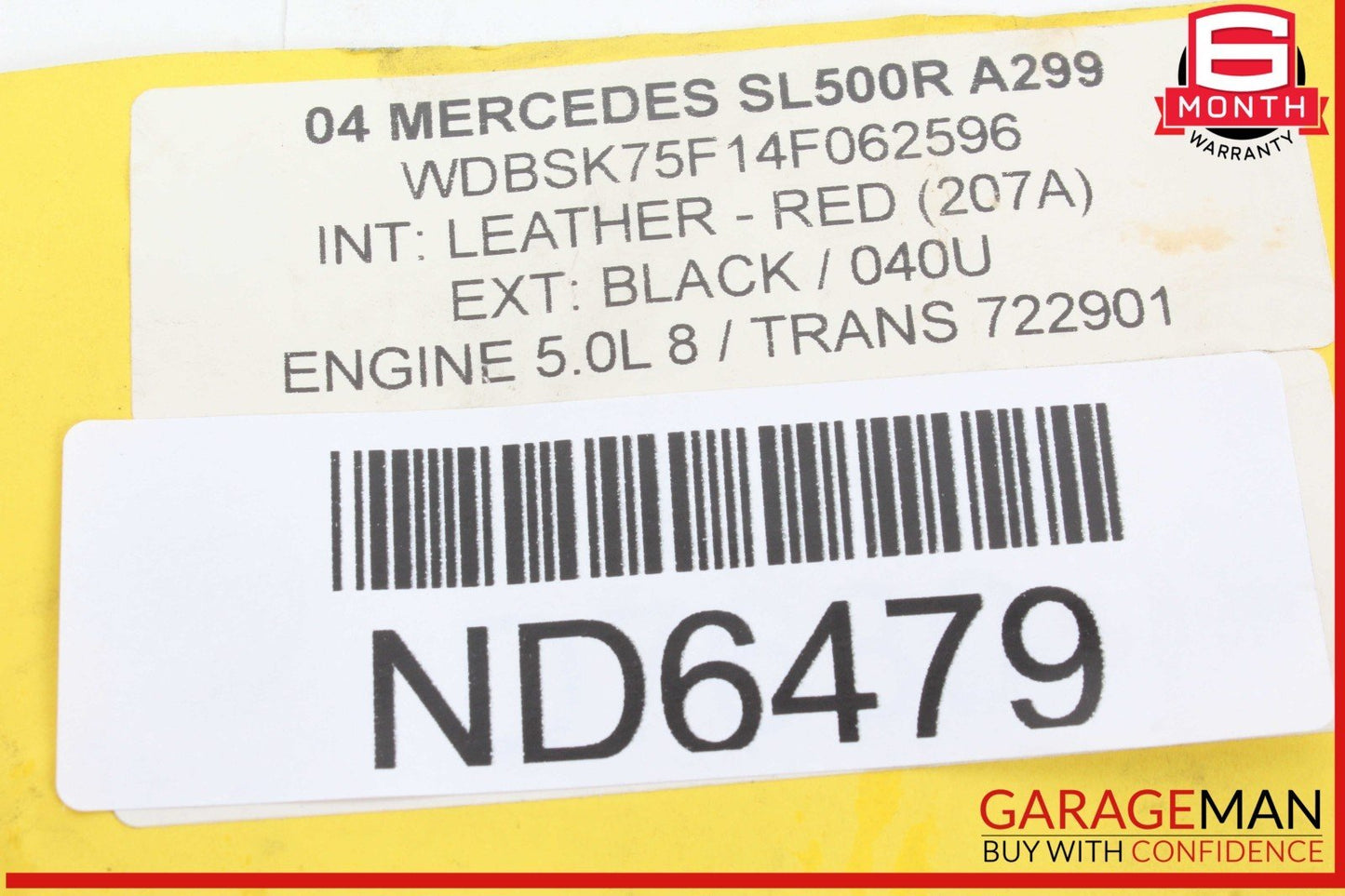 03-12 Mercedes R230 SL500 SL550 Steering Wheel Airbag Air Bag SRS OEM