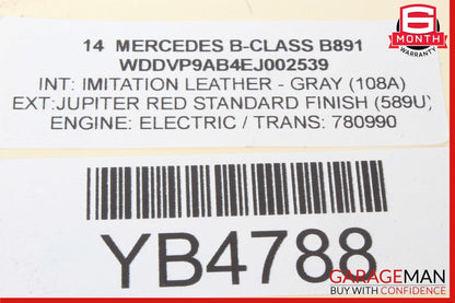 14 MERCEDES W242 W246 B-CLASS B250 RADIO GPS NAVIGATION CD STEREO RECEIVER