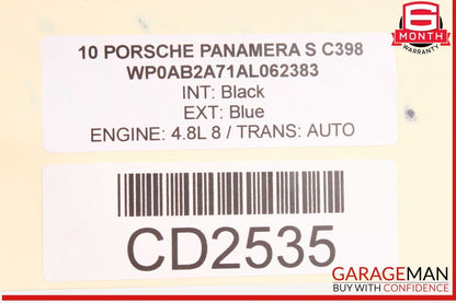 10-13 Porsche Panamera 970 Rear Bumper Cover Blue OEM