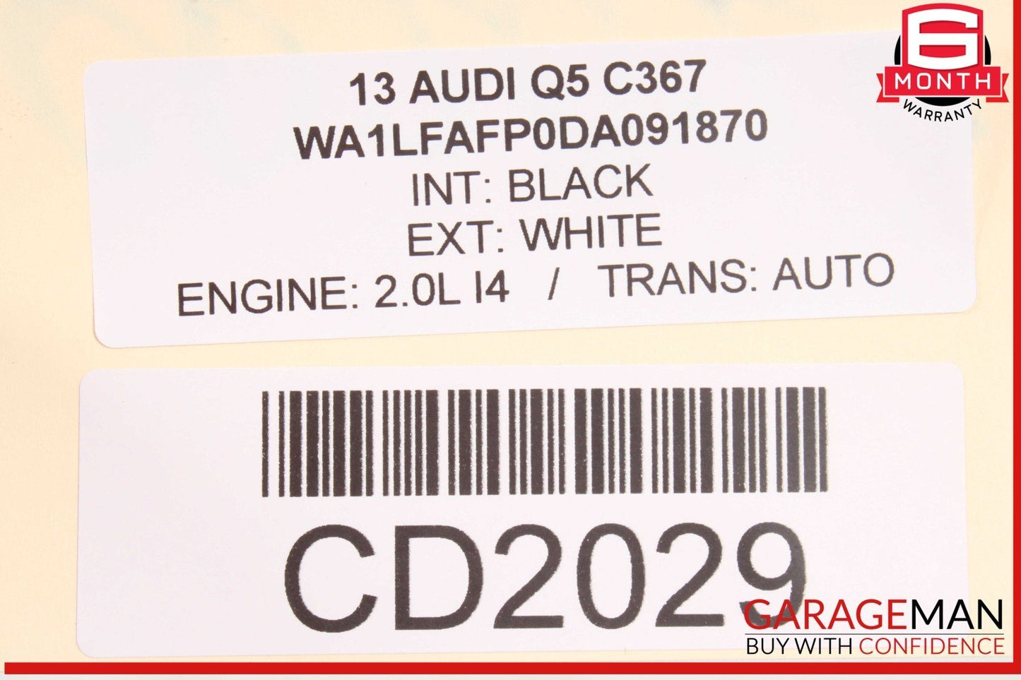 13-17 Audi Q5 2.0L AWD 8 Speed Automatic Transmission Assembly OEM 123k