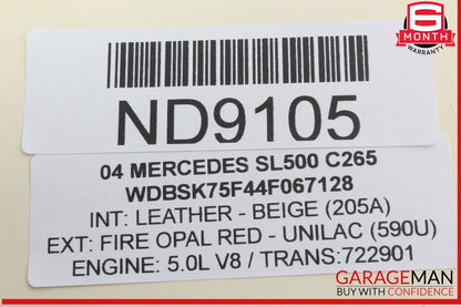 03-08 Mercedes R230 SL500 SL55 AMG Bose Subwoofer Audio Radio Speaker OEM