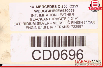 12-15 Mercedes W204 C250 Rear Diff Differential Axle Carrier Assembly RWD OEM