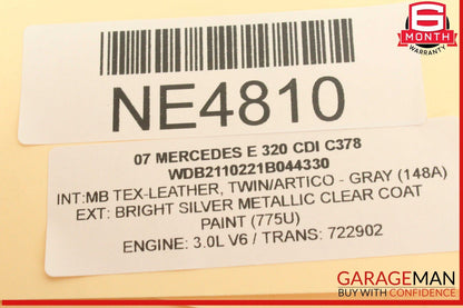 07-09 Mercedes W211 E320 CDI Rear Left Driver Side Tail Light Lamp OEM