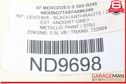 07-13 Mercedes W221 S550 Front Radiator Core Support Headlight Bracket Frame OEM