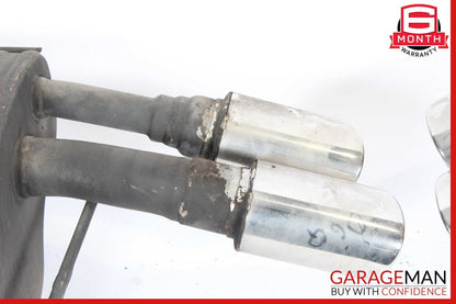 04-08 Maserati Quattroporte M139 Left & Right Side Exhaust Muffler Dual Tips Set