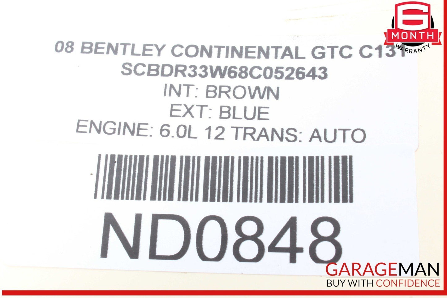 03-13 Bentley Continental GTC Front Brake Calipers Left and Right Side Set OEM