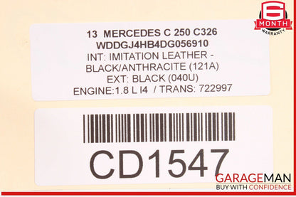 12-15 Mercedes W204 C250 7G Tranny Automatic Transmission Assy 722.997 OEM 115k