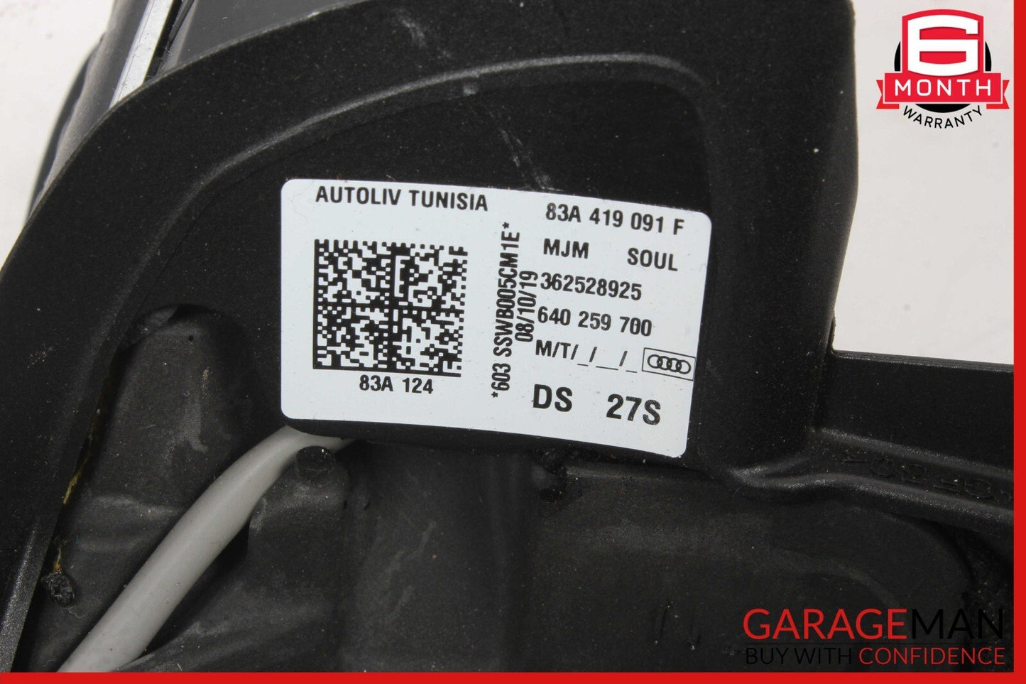 19-24 AUDI Q3 STEERING WHEEL BLACK LEATHER OEM 83A419091F