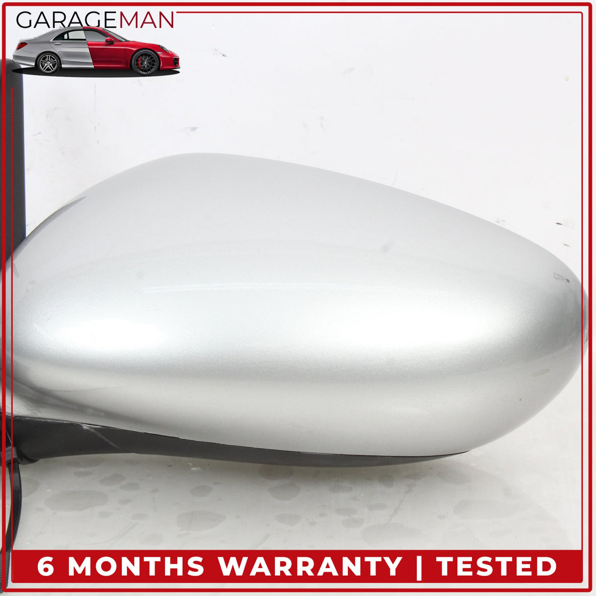 1999-2005 Porsche 911 Carrera 996 Left Door Rear View Mirror Silver Metallic OEM