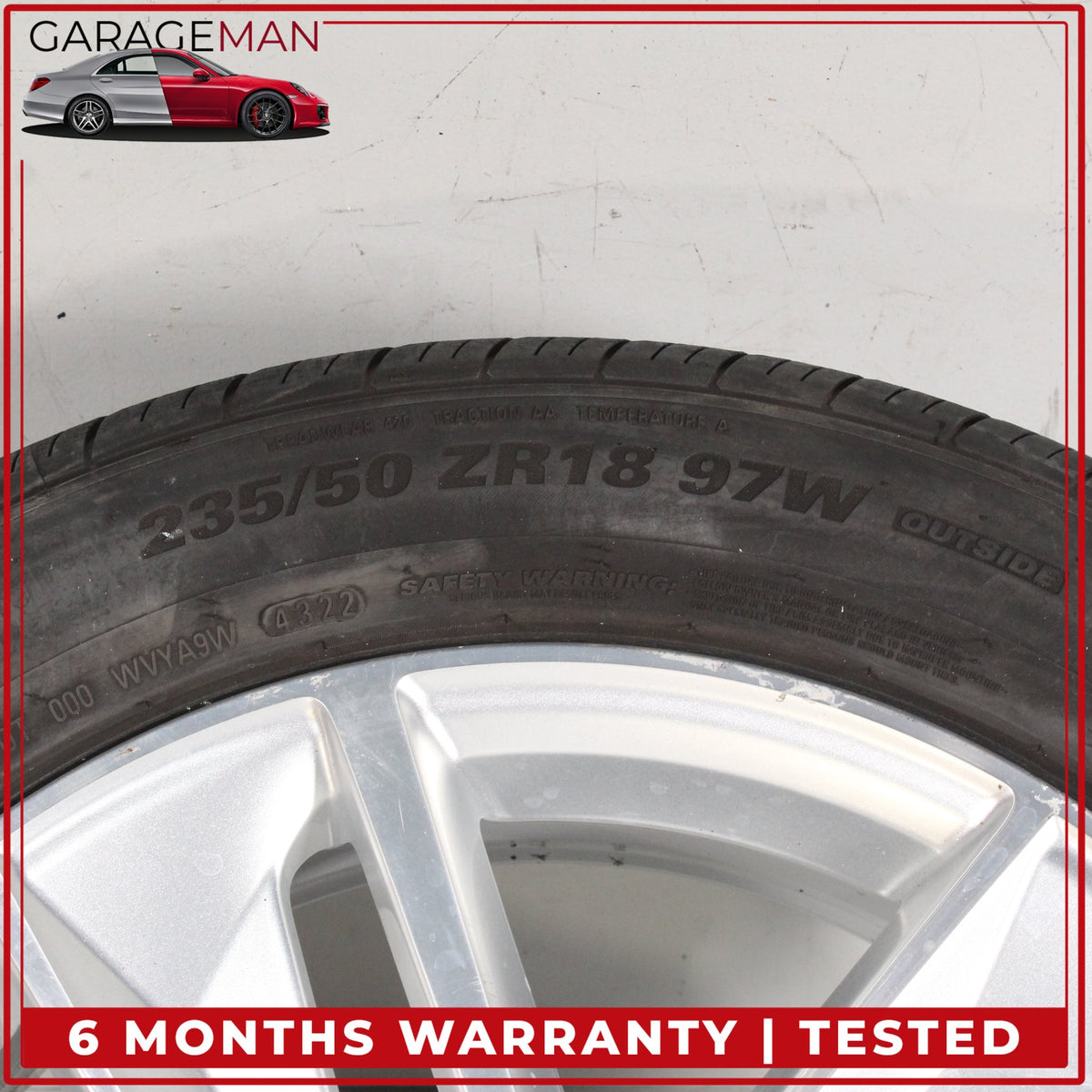 2016-2018 Audi Q3 Front or Rear Side Wheel Rim w/ Kumho Tire 7JX18H2 ET43 OEM