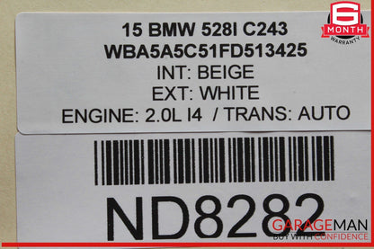 11-16 BMW F10 528i 535i 550i Front Bumper Reinforcement Crash Impact Bar OEM