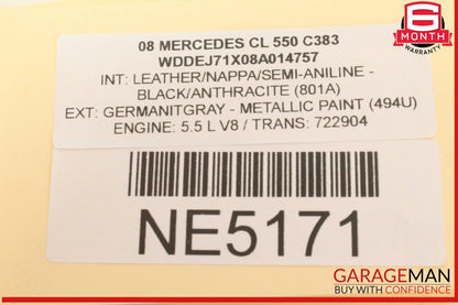 07-10 Mercedes W216 CL550 Front Left Driver Side 4 Spoke Steering Wheel OEM