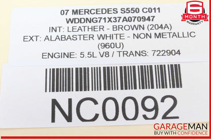 07-09 Mercedes W221 S550 CL600 Center Console Trim Bezel Wood 2216800234 OEM