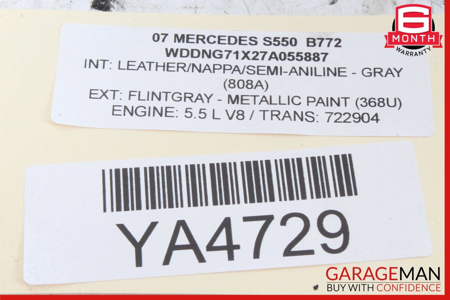 07-09 Mercedes W221 S550 S450 CL550 CL600 4 Spoke Steering Wheel Black OEM