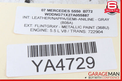 07-09 Mercedes W221 S550 S450 CL550 CL600 4 Spoke Steering Wheel Black OEM
