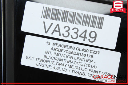 13-19 Mercedes X166 GL450 GLS550 Rear Left Side Quarter Window Glass Trim Assy