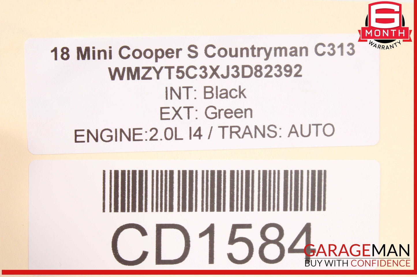 17-24 Mini Cooper Countryman Rear Trunk Lid Tailgate Liftgate Shell Panel OEM