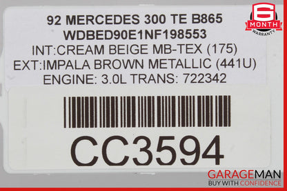 87-93 Mercedes W124 300TD Front Bumper Cover OEM