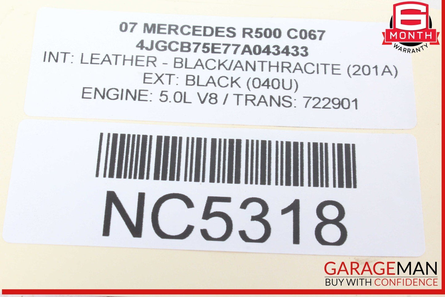 17-20 Mercedes R172 SLC43 AMG Right Side Engine Head Valve Cover 2760161200 OEM