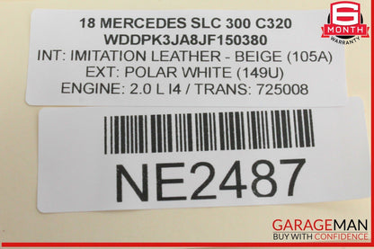 12-20 Mercedes R172 SLC300 SLK250 Convertible Top Hydraulic Pump Motor OEM