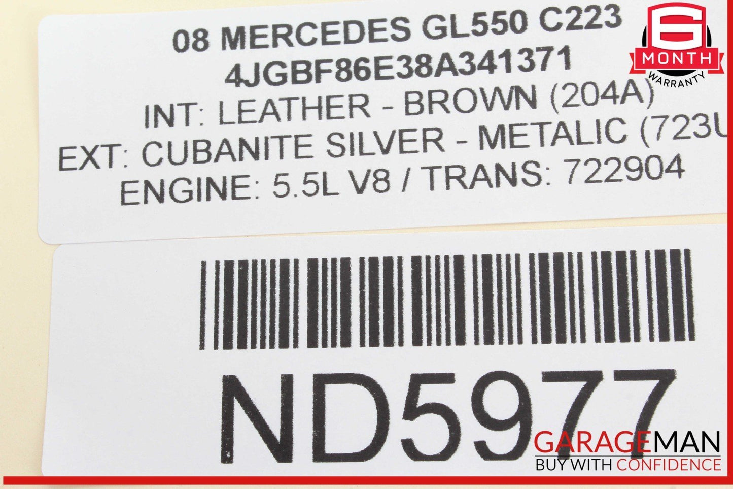 07-09 Mercedes X164 GL550 GL450 Rear Right Side Taillight Tail Light Lamp OEM