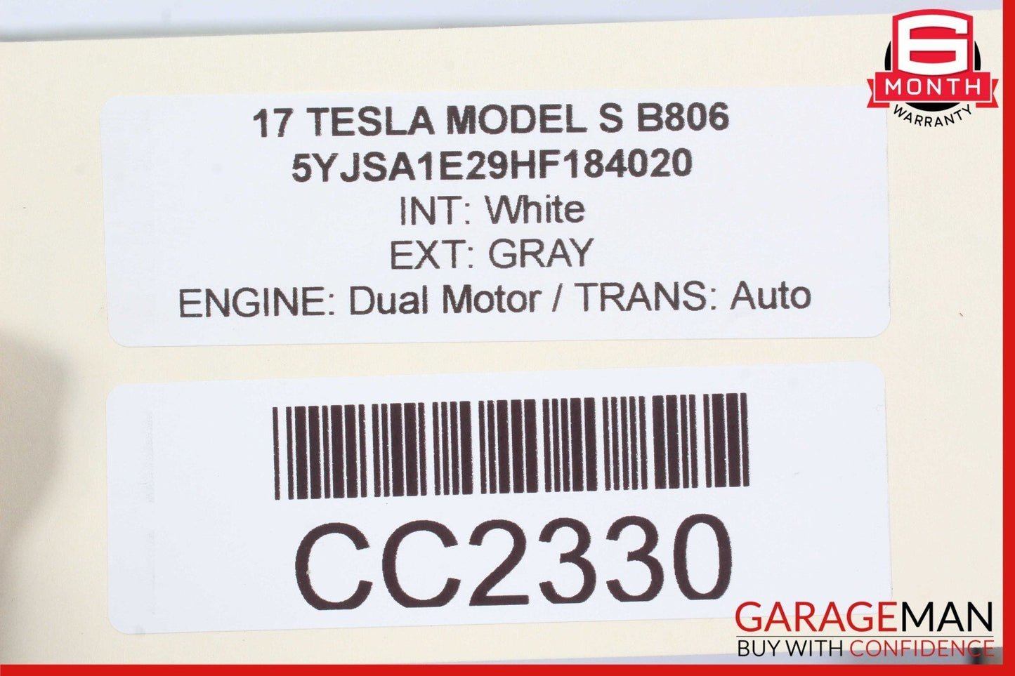 12-20 Tesla Model S Panoramic Roof Headliner Trim Bow Interior Pillars Cover Set