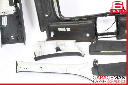 11-14 Porsche Cayenne 958 Headliner Pillar Trim Panel Cover Set Black OEM