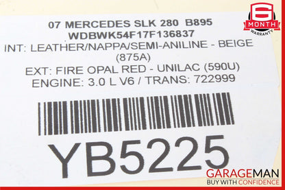 05-11 MERCEDES R171 SLK280 SET OF 4 DASH FRONT LEFT / RIGHT AC AIR VENT OEM