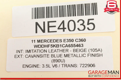 05-12 Mercedes W212 E350 ML350 Left Side Engine Motor Cylinder Head OEM