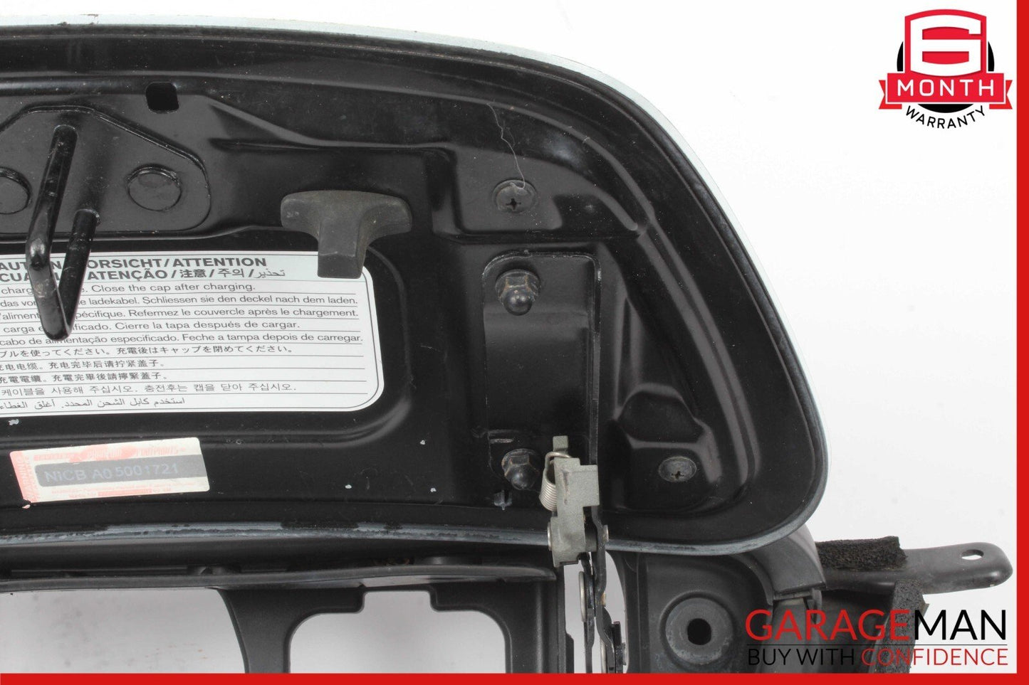11-12 Nissan Leaf Front Charge Port Door Cover w/ Bracket Emblem & Latch OEM