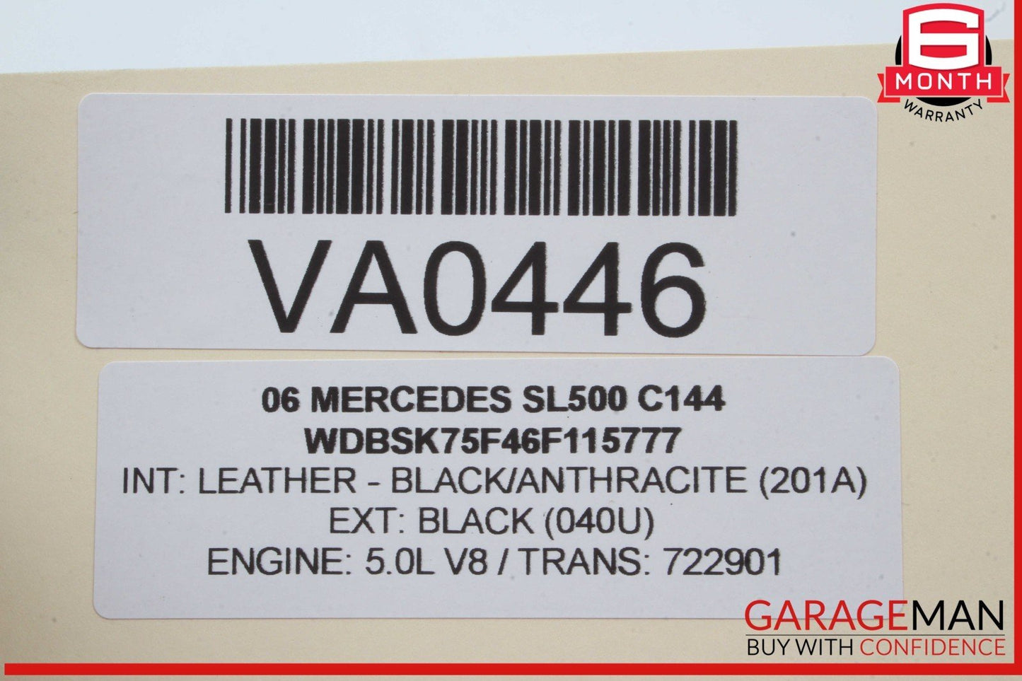 03-12 Mercedes R230 SL500 SL55 SL65 AMG Rear SAM Fuse Box Relay Module Assembly