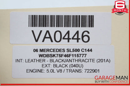 03-12 Mercedes R230 SL500 SL55 SL65 AMG Rear SAM Fuse Box Relay Module Assembly