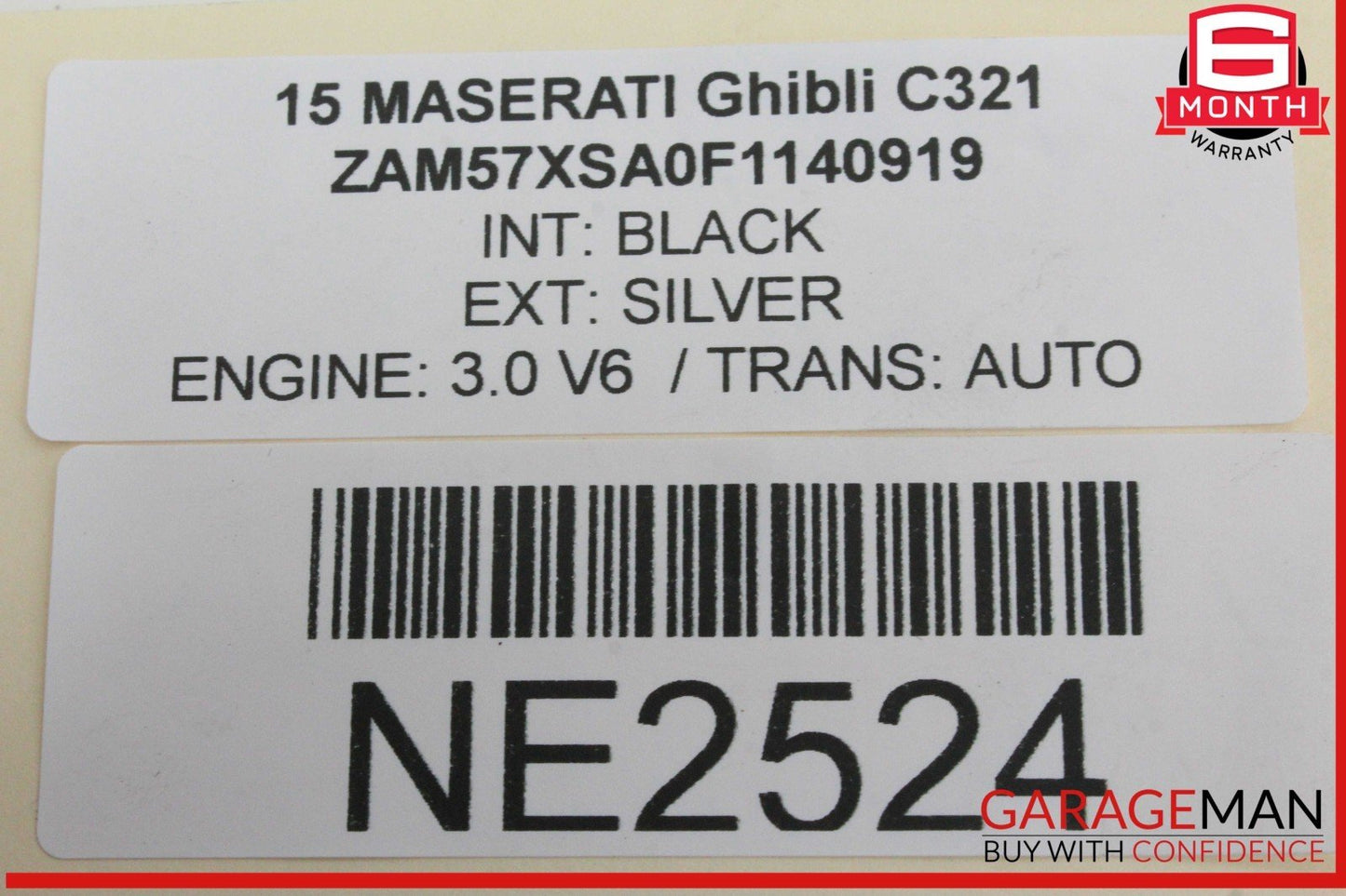 14-20 Maserati Ghibli Left Side Turbocharger Intercooler 670009834 OEM
