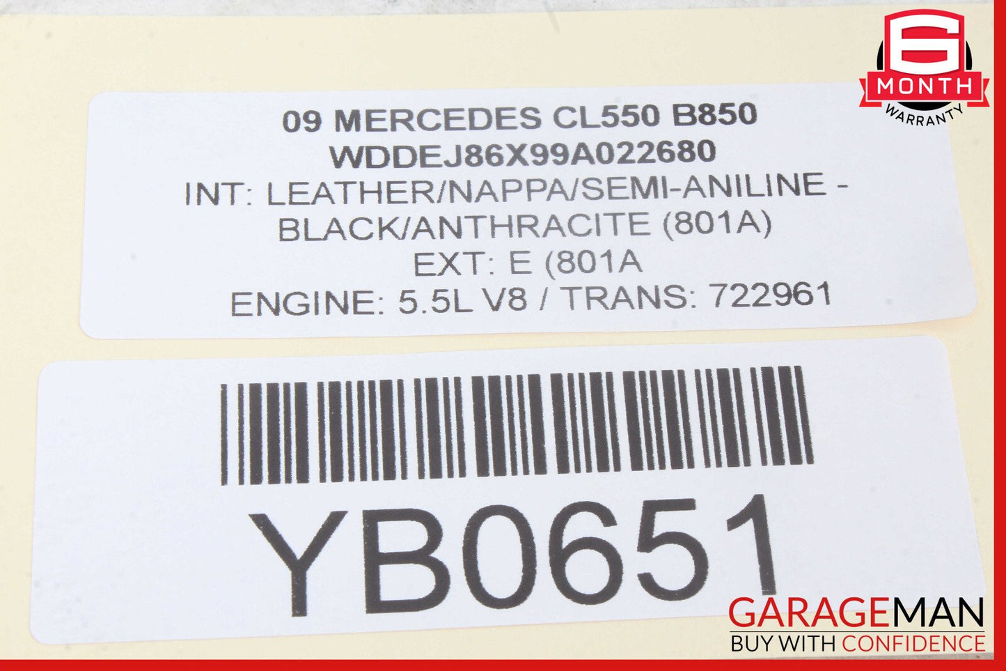 07-10 Mercedes CL550 S550 4 Spoke Steering Wheel Black w/ Paddles Assy Wood