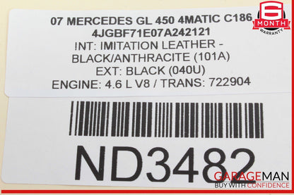 07-09 Mercedes X164 GL450 4MATIC Rear Right Side Tail Light Lamp 1648200564 OEM