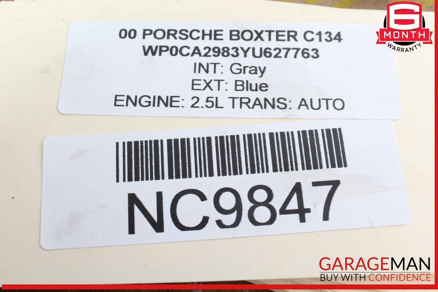 97-00 Porsche Boxster 986 Left Side Cylinder Head Valve Cover 9961042270R OEM