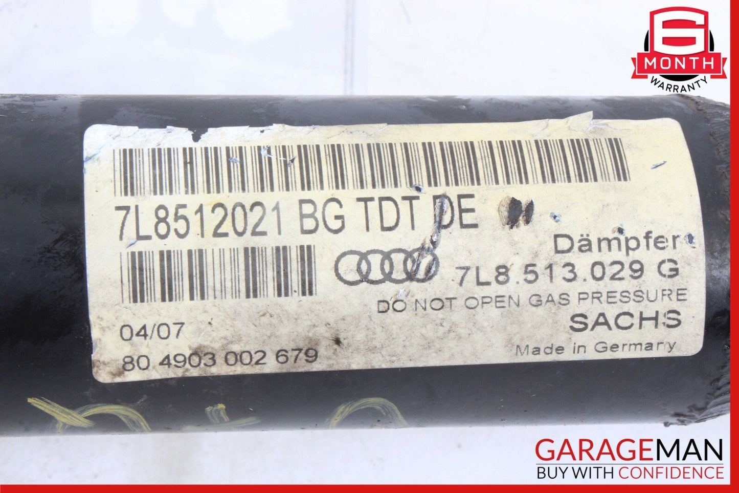 07-15 Audi Q7 Rear Left & Right Shock Strut Spring Assembly 7L8513029K OEM