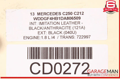 08-20 Mercedes W204 C250 E350 Engine Radiator Cooling Fan Motor Shroud Assy OEM