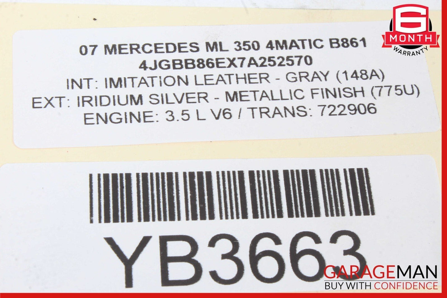 06-13 Mercedes W164 ML350 R350 SLK280 Upper Engine Oil Pan 2720141602 OEM