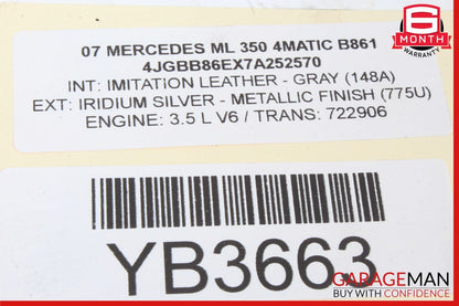 06-13 Mercedes W164 ML350 R350 SLK280 Upper Engine Oil Pan 2720141602 OEM